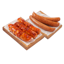 Weidenaar stamppotworst of saucijs met gerookt spek